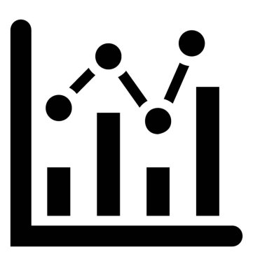Barlar ve yukarı ve aşağı ok, istatistiksel değerlendirme içeren satırları bir grafiği 