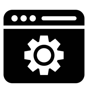 Web yönetimi kavramı denting karikatür içeren bir web pencere 