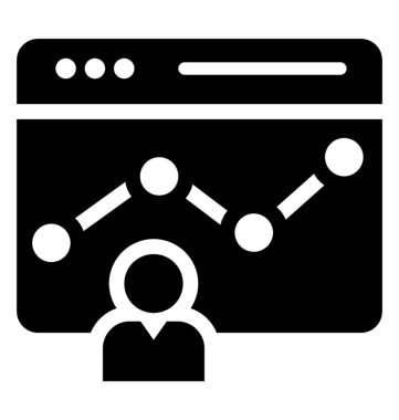 Web sitesi kontrol paneli web analisti sembolik ile avatar