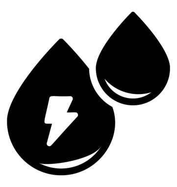 Su damlacıkları bir hidroelektrik ifade eden içinde cıvata enerji sahip 