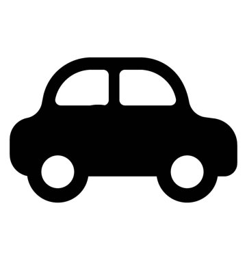 Dört tekerlekli araç araba simgesini önü