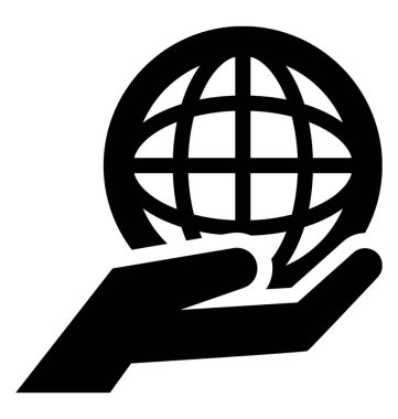 Hassas çevre koruma küre tutan el 