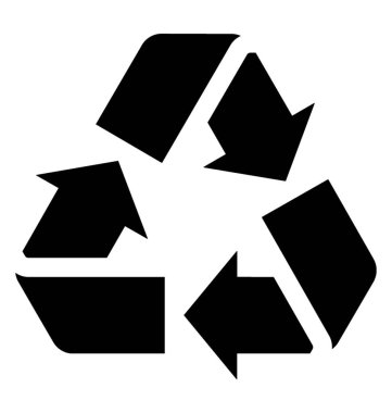 Üç ok nerede diğer sembol geri dönüşüm için simge sonu ile her kafa ekli 