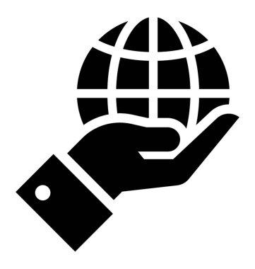 Hassas çevre koruma küre tutan el 