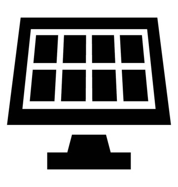 Kalkan kare belirtir güneş paneli simgesini kutuları