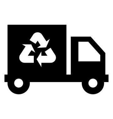 Ekolojik Taşımacılık/Nakliyat glif simgesi