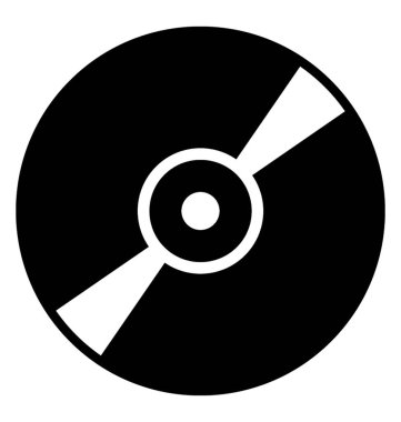 Ray bir delik Cd simgesini ifade eden orta sahip daire