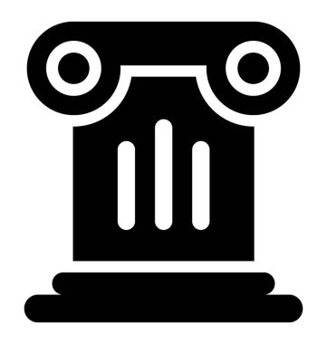 Yunan mimarisi hakkında bir fikir gösterilen antik tarzda inşa ayağı 