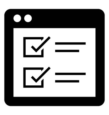 Denetim listesi tarayıcı simgesini vitrine onay kutuları ile bir Web arayüzü