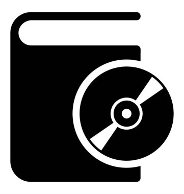 Kompakt disk ile sesli kitap simgesini kavramı veren yaptırın