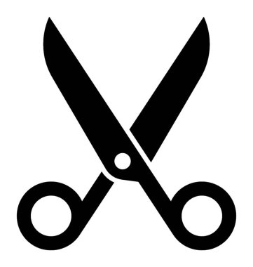 Onu tutmak için metal Bıçaklar ile çift yüzük, bu makas simge yoktur