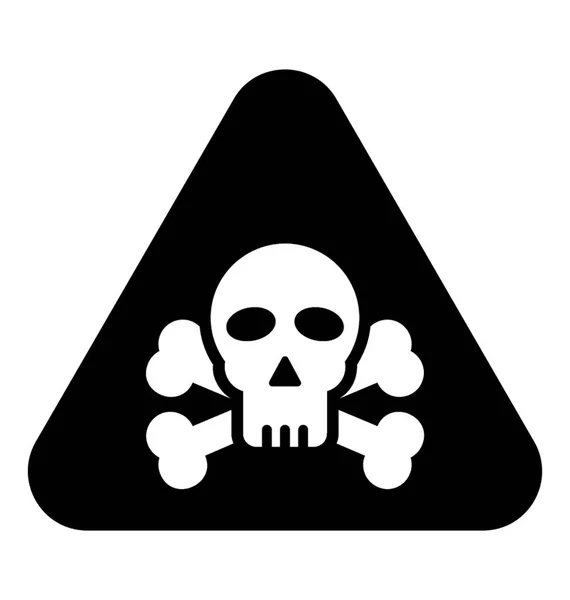 Schedel Met Crossbones Jolly Roger Teken — Stockvector