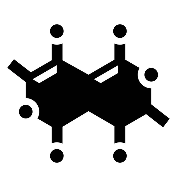 Graficzny Ikona Chemicznych Atom Struktury Molekularnej — Wektor stockowy