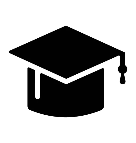 Καπάκι Αποφοίτηση Που Φοριούνται Από Τους Αποφοίτους Που Ονομάζεται Mortarboard — Διανυσματικό Αρχείο