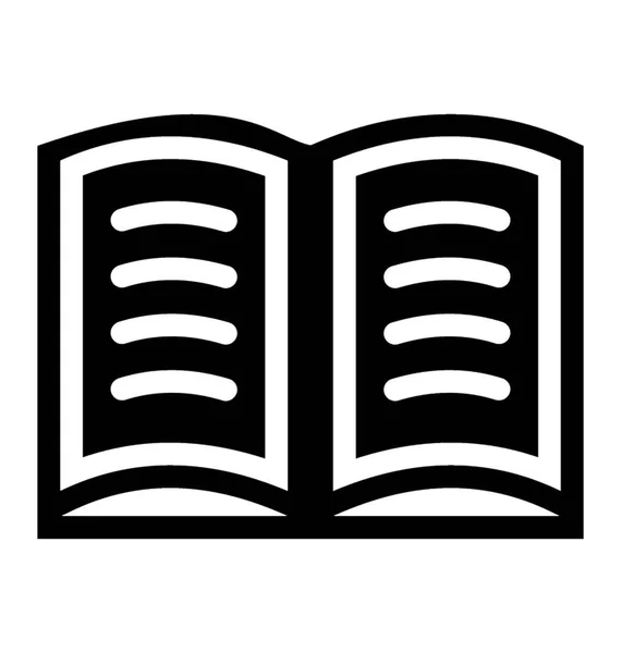 Open Book Representing Reading — Stock Vector