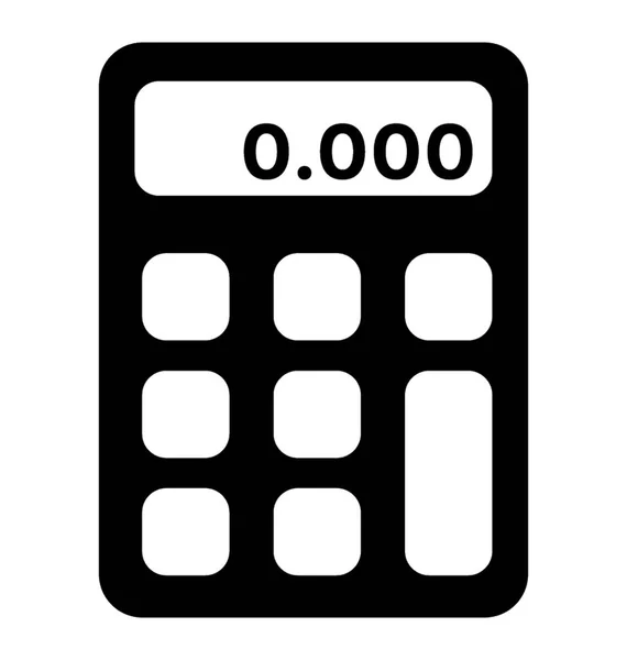 Dispositivo Calcolo Con Numeri Raffiguranti Calcolo — Vettoriale Stock