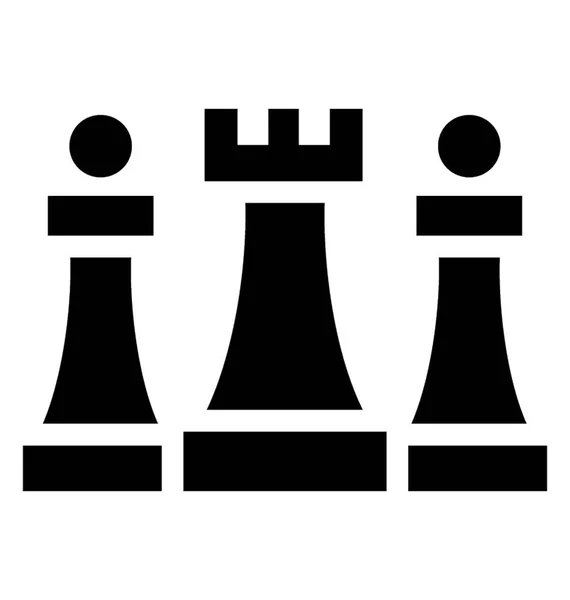 戦略的計画の概念を示すアイコンに異なるチェスの駒 — ストックベクタ