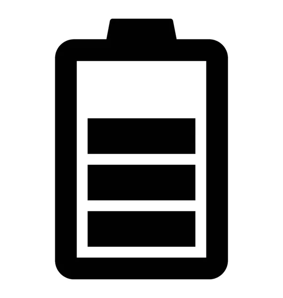 Batteriezelle Mit Drei Rechtecken Inneren Gedenken Das Mobile Batterie Symbol — Stockvektor