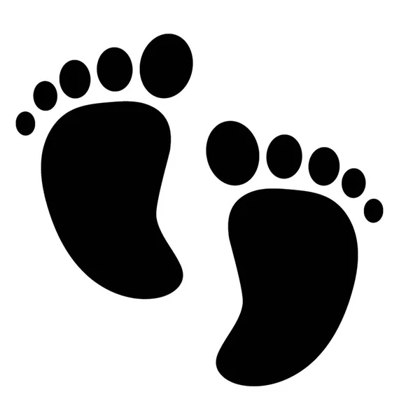 Gehorgane Von Menschen Die Menschliche Fußabdrücke Symbolisieren — Stockvektor
