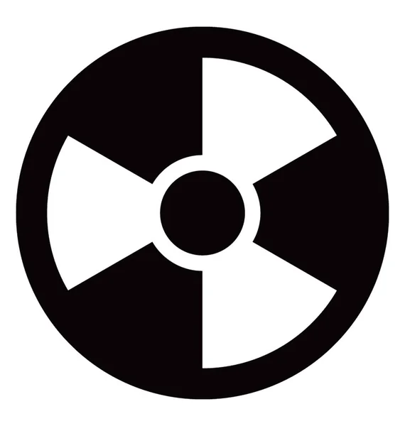 Ανεμιστήρα Περιστρέφονται Κάνει Έναν Κύκλο Δείξιμο Ιονίζουσας Ακτινοβολίας Σύμβολο — Διανυσματικό Αρχείο