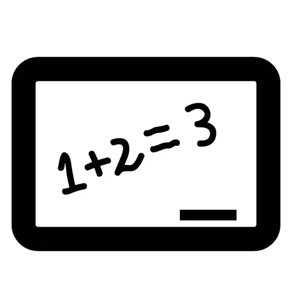 Ardoise Avec Équations Addition Symbolisant Les Mathématiques Base — Image vectorielle