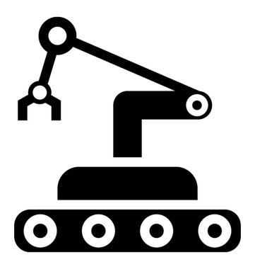 Endüstriyel üretim süreçleri için bir robot el endüstriyel 6 eksen robot ifade eden simgesi