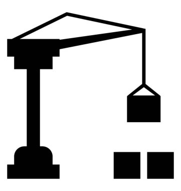 Endüstriyel ve inşaat işleri için bir vinç makinesi