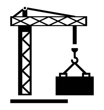 Endüstriyel ve inşaat işleri için bir vinç makinesi