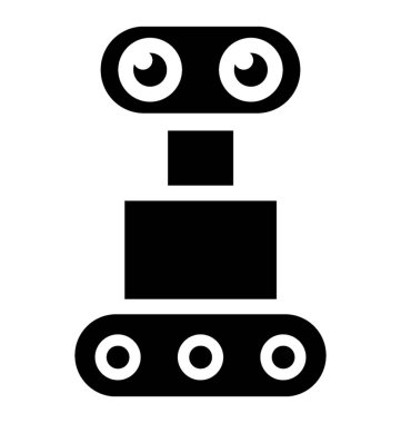 glif vektör simgesi tasarım bir robot