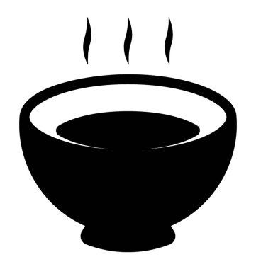 Kase esans simge sunan sıcak sıvı ile dolu