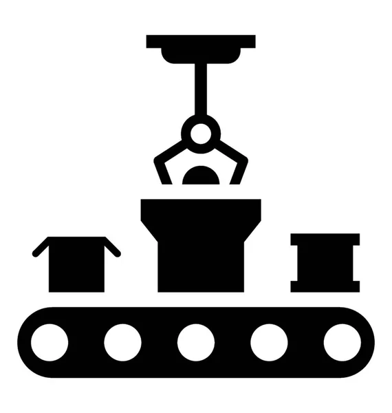 Een Robotic Hand Voor Productieproces Vector Pictogram Van Industriële Robot — Stockvector