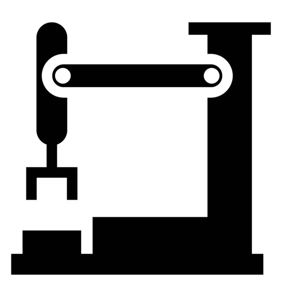 Máquina Herramienta Manual Robótica Para Procesos Fabricación Industrial — Vector de stock