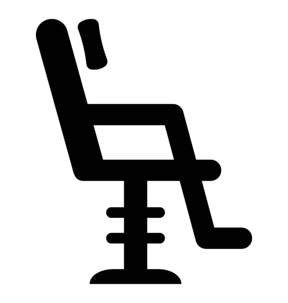 手臂休息轮和旋转椅描绘沙龙椅 — 图库矢量图片