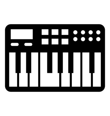 Synthesizer tasvir düğmesi olan bir dikdörtgen kurulu