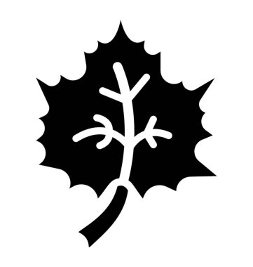 Patel bıçaklar kenarları, damarlar içinde bigtooth kavak yaprakları simgesi ile yaprak gibi 