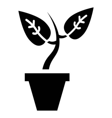 Pot bitki temsil eden içinde büyüyen bitki sahip bir çamur 