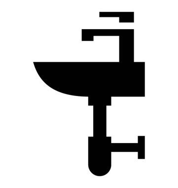 Dokunun ve yıkama havza simge için simge yapma her iki tarafta musluk ile kase