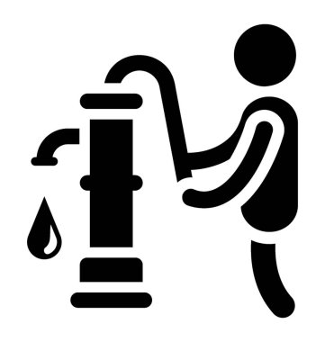 Eski moda el ile el pompası için su kullanarak insan avatar 