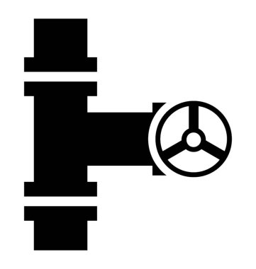 Su boru hattı ile yuvarlak şekilli su vanası 