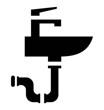 Dokunun ve yıkama havza simge için simge yapma her iki tarafta musluk ile kase