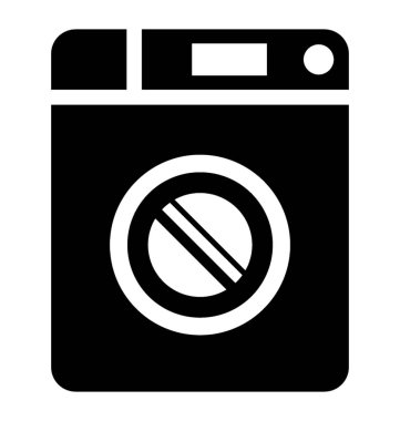 Simge gösteren cihaz elektrik enerjisi, bir çamaşır makinesi simgesini kullanarak çamaşır için