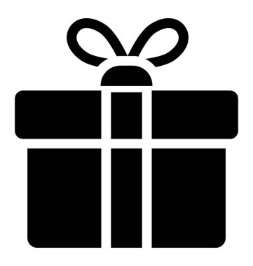 Bir Fiyonklu hediye paketi simge gösteren kutusu sarılmış