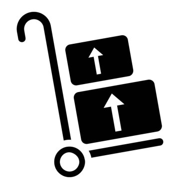 Bir el arabası paketleri paket arabası konsept sunmak için bağlantı noktası oluşturma 