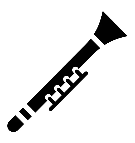 Tubo Con Botones Boquilla Que Representa Clarinete — Vector de stock