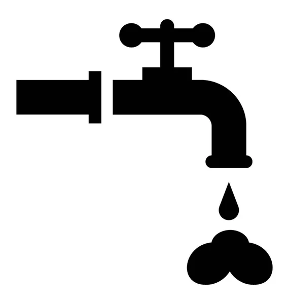 Diseño Icono Grifo Agua Concepto Suministro Agua — Archivo Imágenes Vectoriales