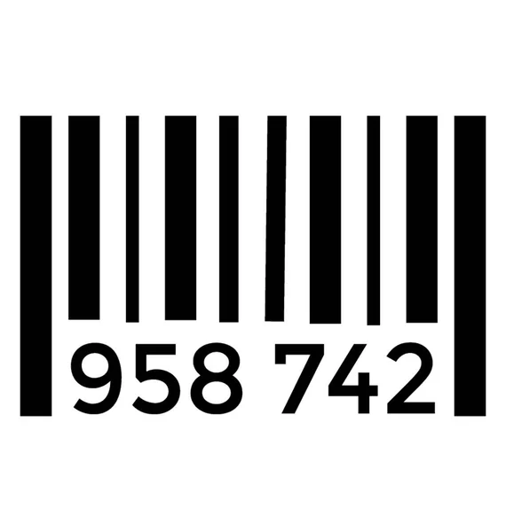 Ορισμένες Γραμμές Και Ψηφία Μαζί Που Απεικονίζουν Εικονίδιο Για Barcode — Διανυσματικό Αρχείο
