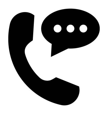 Telefon ahizesi ile sohbet kabarcık gösteren müşteri arama simgesi