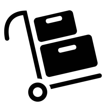 Bir el arabası alışveriş arabası konsept sunmak için paketleri bağlantı noktası oluşturma 