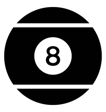 Bir top bilardo tasvir üzerinde yazılı numara ile