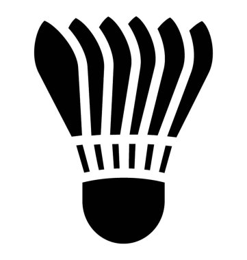 Lastik bir top oluşur badminton Servisi resmeden bir tüy